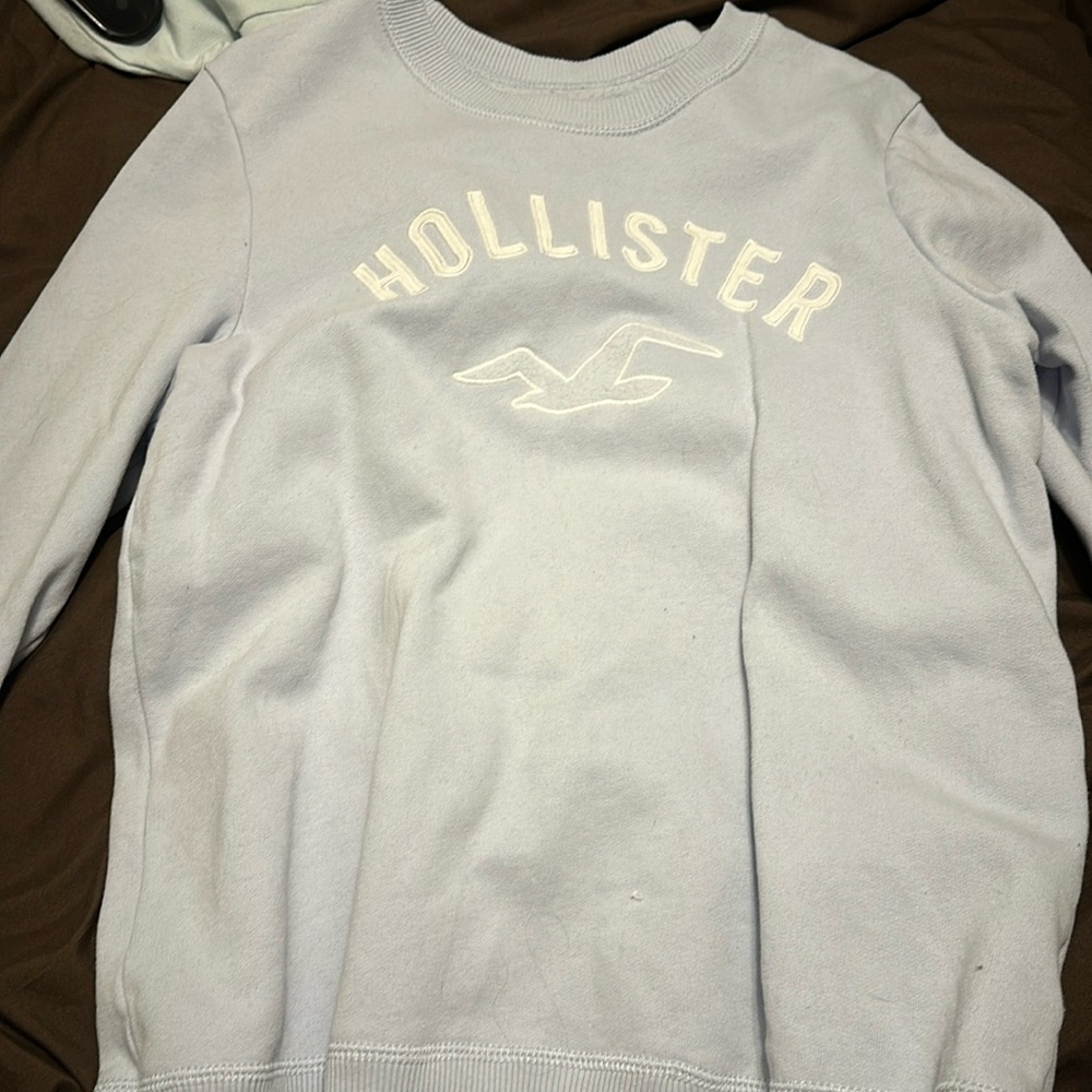 blue crew neck